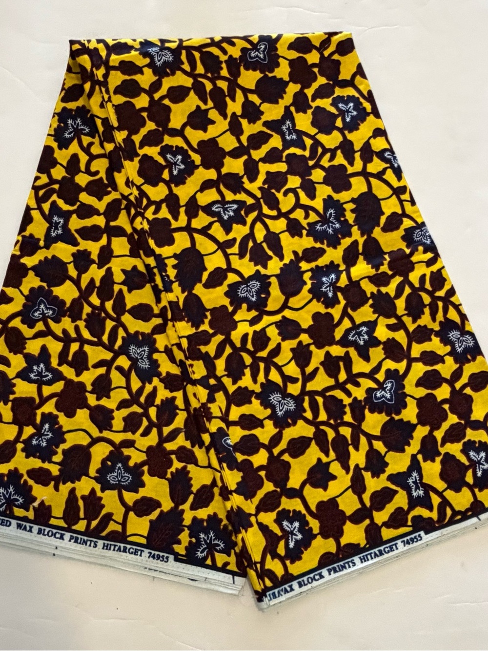 Stylish Yellow Floral Print Cotton Fabric